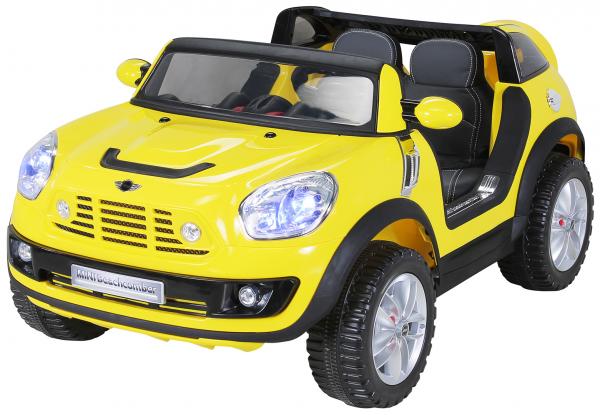 Kinder Elektroauto BMW Mini Beachcomber XXL Lizenziert 2 Personen Gelb - Elektro Auto Elektroauto Kinderauto